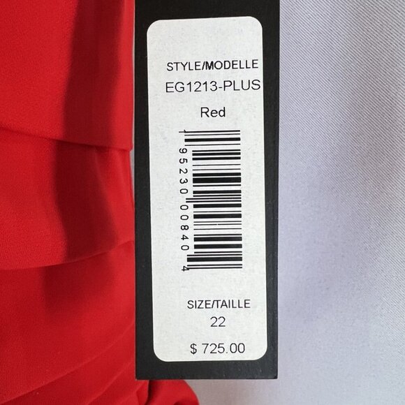 NWT Badgley Mischka Red Beauty in a Bottle Formal Strapless Gown $725 - Picture 7 of 12